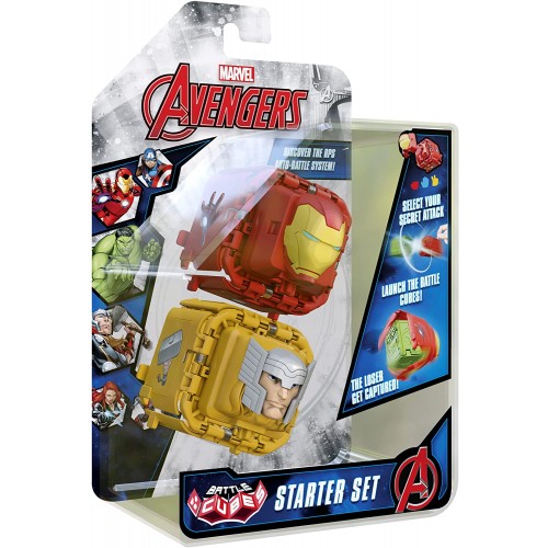 bot-i Marvel Avengers Battle Cubes 2-Pack, Iron Man VS Thor, Unleash Power, Launch Attack, 2 Cubes And 6 Tokens 37202 8411936999