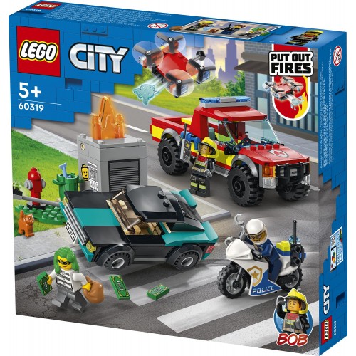 LEGO Λαμπάδα City Πυροσβεστική Διάσωση Και Αστυνομική Καταδίωξη 60319 