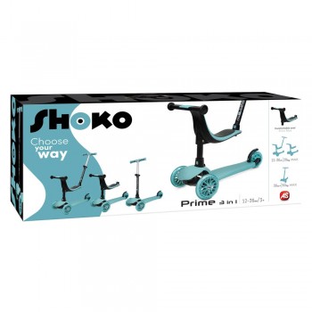 As company Shoko Kids Scooter Convertible 3 In 1 Light Blue Color For 12+ Months 5004-50505 5203068505059
