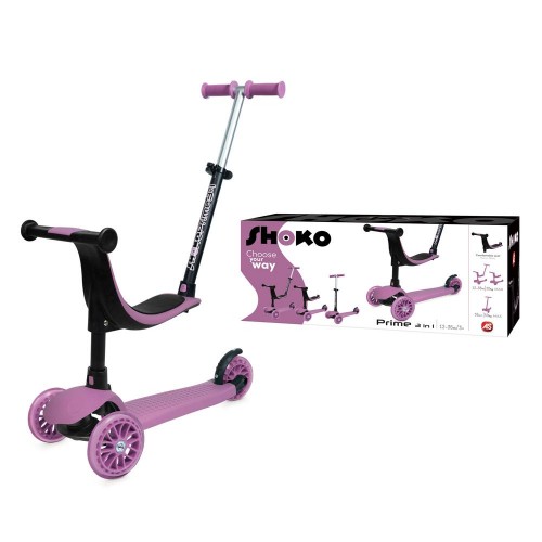 As company Shoko Kids Scooter Convertible 3 In 1 Pink Color For 12+ Months 5004-50506 5203068505066