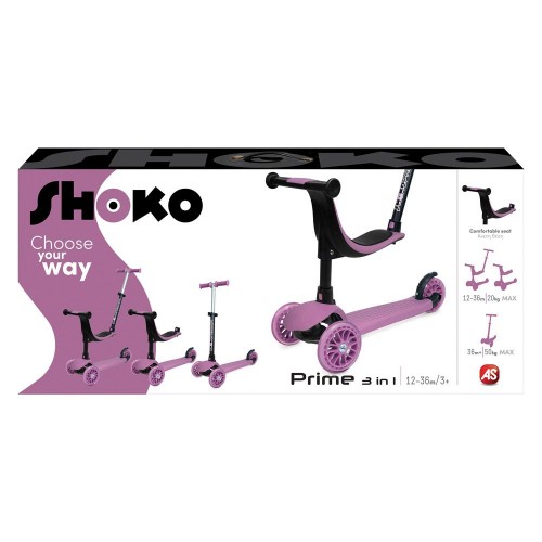 As company Shoko Kids Scooter Convertible 3 In 1 Pink Color For 12+ Months 5004-50506 5203068505066
