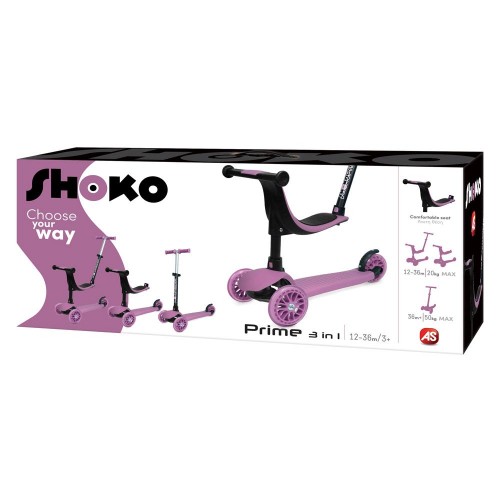 As company Shoko Kids Scooter Convertible 3 In 1 Pink Color For 12+ Months 5004-50506 5203068505066