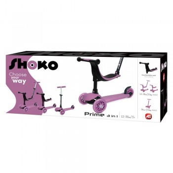 As company Shoko Kids Scooter Convertible 3 In 1 Pink Color For 12+ Months 5004-50506 5203068505066