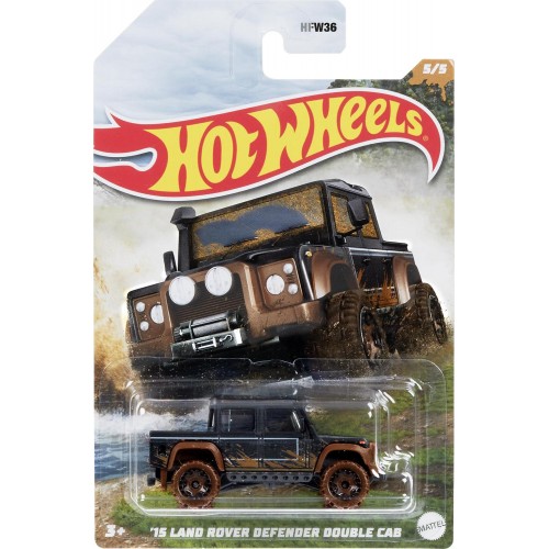 Mattel Hot Wheels Αυτοκινητακια - Αυτοκινητοβιομηχανιες Mud Runners 15 Land Rover Defender Double Cab HFW36 / HDH11 194735023301