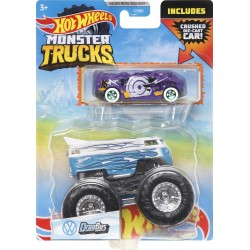Mattel Όχημα Monster Trucks Με Αυτοκινητάκι Hot Wheels 1 64 Drug Bus GRH81 / HDC00 194735019588
