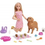 Mattel Barbie Doll And Newborn Pups Playset HCK75 194735012442