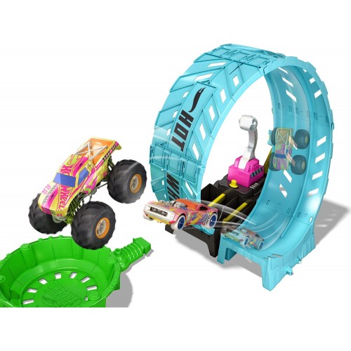 Mattel Hot Wheels Monster Trucks Πιστα Σουπερ Λουπ Glow-In-The Dark HBN02 887961993066