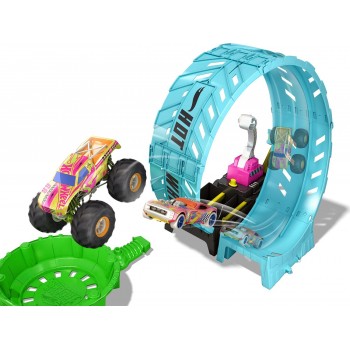 Mattel Hot Wheels Monster Trucks Πιστα Σουπερ Λουπ Glow-In-The Dark HBN02 887961993066