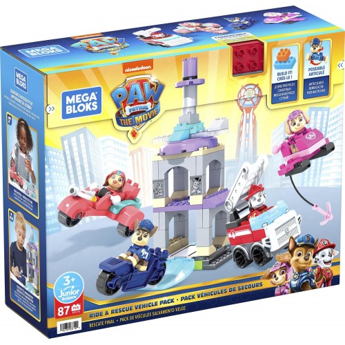 MEGA PAW Patrol Ride & Rescue Vehicle Pack Building Set HFC18 194735037100