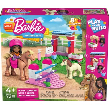 MEGA Barbie - SET With Figures And Accessories (65 Pcs) Horse Jumping GWR31 / HDJ84 194735024698