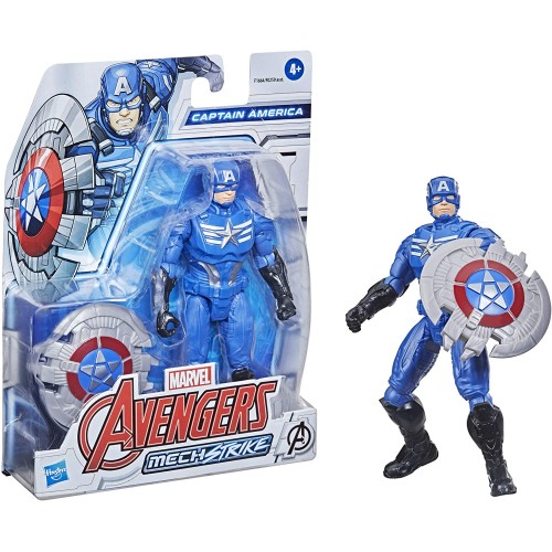 Hasbro Avengers Marvel Mech Strike 6-inch Scale Action Figure Toy Captain America With Compatible Battle Accessory F0259 / F1664