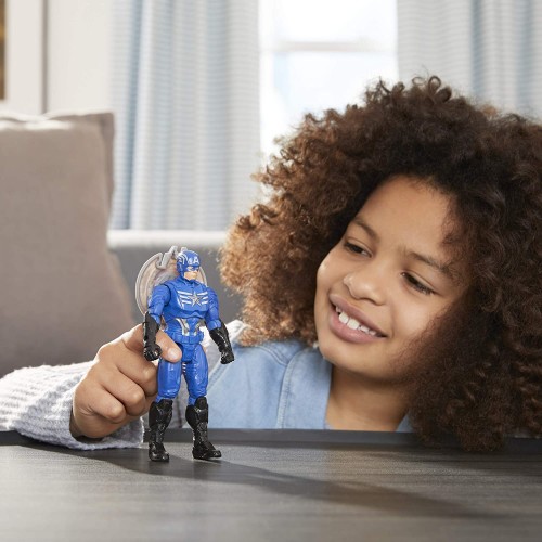 Hasbro Avengers Marvel Mech Strike 6-inch Scale Action Figure Toy Captain America With Compatible Battle Accessory F0259 / F1664