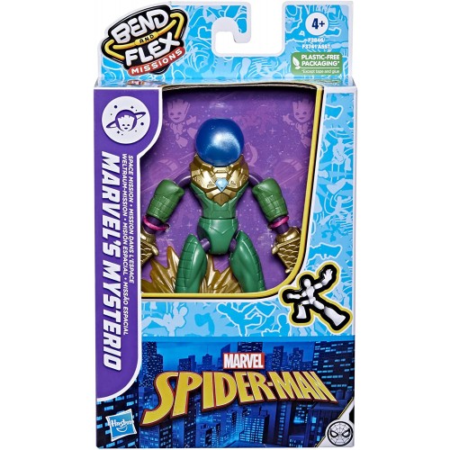 Hasbro Spider-Man Marvel Bend And Flex Missions Marvels Mysterio Space Mission Action Figure, 6-Inch-Scale Bendable F3741 / F384