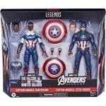 Hasbro Marvel Legends Series Captain America 2-Pack Steve Rogers Sam Wilson MCU Figures, 7 Accessories F5880 5010993986125