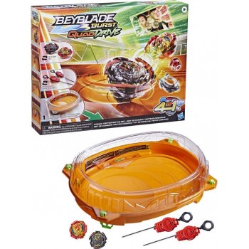 Hasbro Beyblade Burst Quaddrive Cosmic Vector Battle Set Game Beystadium, 2 Toy Tops And Launchers For Ages 8 Up F3334 501099393