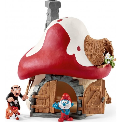 Schleich Smurf House With 2 Figurines, Multicoloured 20803 4055744012242