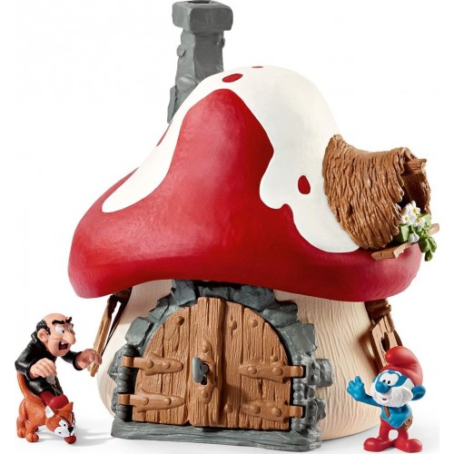 Schleich Smurf House Στρουμφόσπιτο με δυο μινιατούρες 20803 4055744012242