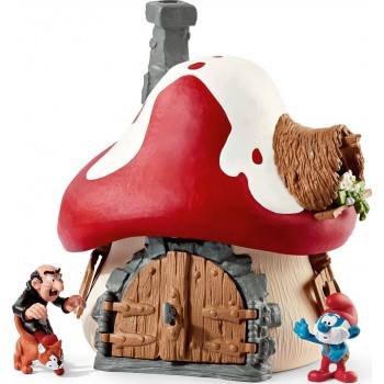 Schleich Smurf House With 2 Figurines, Multicoloured 20803 4055744012242