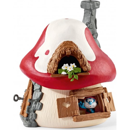 Schleich Smurf House With 2 Figurines, Multicoloured 20803 4055744012242