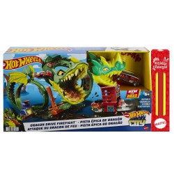 Mattel Λαμπαδα Hot Wheels City Dragon Drive Firefight Πίστα Δράκος Με Λουπ HDP03 