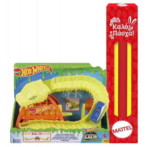 Mattel Λαμπάδα Hot Wheels Toxic Viper Bridge Attack Playset Με 1 Αυτοκίνητο FNB05 / GTT70 