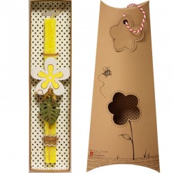 Χειροποίητα Είδη Flower Flower Wooden - Yellow LA20001B 5212023299490