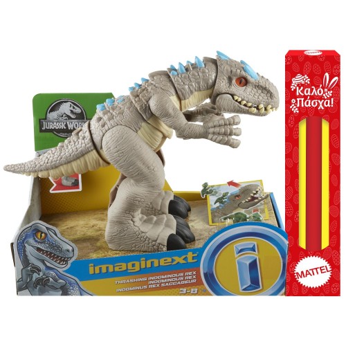 Mattel Λαμπάδα Fisher Price Imaginext Jurassic World Indominus Rex GMR16 