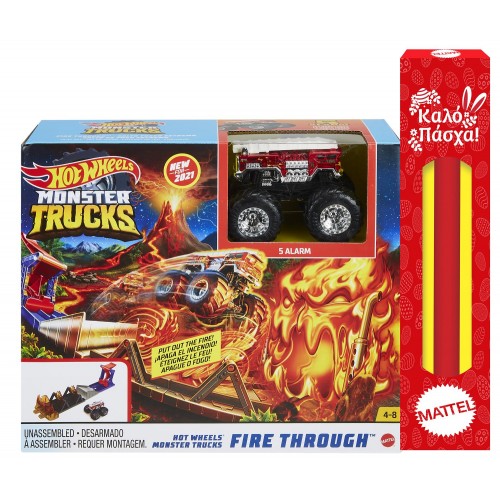 Mattel Hot Wheels Monster Trucks Hero Play Fire Through GYL09 / GYL12 