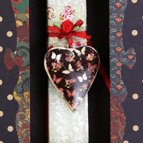 Χειροποίητα Είδη Lamp 20 Cm Vintage Heart - Cream LA20208G 5212023236631