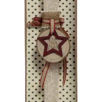 Χειροποίητα Είδη Star Landscape With Wood Slice - Beige LA20068B 5212023241710