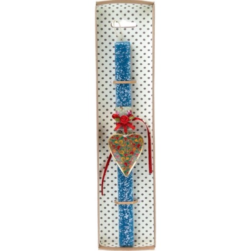 Χειροποίητα Είδη Heart Heart Floral - Petrol LA22052F 5212023224553
