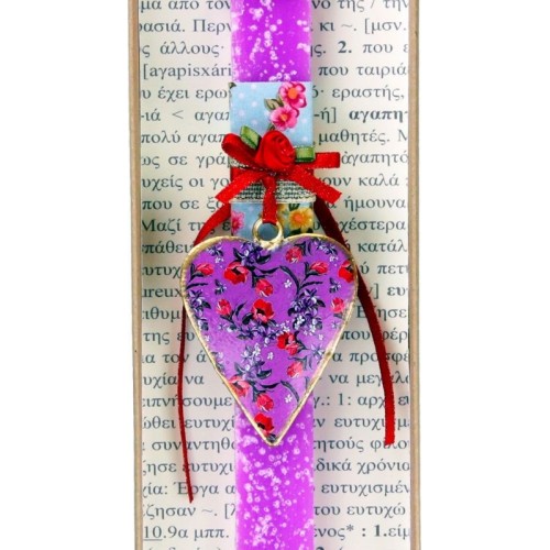 Χειροποίητα Είδη Heart Heart Floral Fuchsia LA22052C 5212023224522