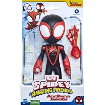 Hasbro Marvel Spidey And His Amazing Friends Supersized Miles Morales: Spider-Man Action Figure, Preschool Toy For Age 3 Up F371