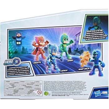 Hasbro PJ Masks Night Time Mission Glow-In-The-Dark Action Figure Set, 4 Figures 1 Accessory F2647 / F2836 5010993847679
