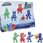 Hasbro PJ Masks Night Time Mission Glow-In-The-Dark Action Figure Set, Preschool Toy For Kids Ages 3 And Up, 4 Figures 1 Accesso