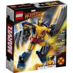 LEGO Marvel Wolverine Mech Armour Set, Collectable X-Men Figure, Super Heroes Building Toy For Kids With Minifigure 76202 570201