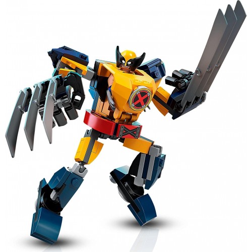 LEGO Marvel Wolverine Mech Armour Set, Collectable X-Men Figure, Super Heroes Building Toy For Kids With Minifigure 76202 570201