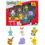 Jazwares Pokemon Figures Set 6 Pcs - 5-8 Cm Pokemon Figures, Evoli, Pikachu And More - Latest Wave 2021 - Officially Licensed Po