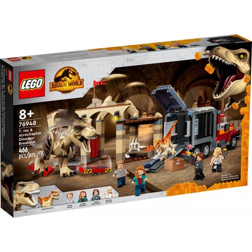 LEGO Jurassic World Απόδραση Δεινόσαυρων T. Rex Και Ατροκιράπτορα 76948 5702016913545