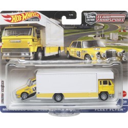 Mattel Hot Wheels Νταλικα Με Αυτοκινητακι Mercedes Benz 300 Sel 6.8 AMG & Fleet Flyer FLF56 / HCR32 194735017720