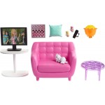 Mattel Barbie Indoor Furniture Playset, Living Room Καναπές Με Γάτα Και Αξεσουάρ GRG75 / HJL55 194735089444