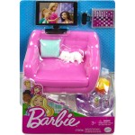 Mattel Barbie Indoor Furniture Playset, Living Room Καναπές Με Γάτα Και Αξεσουάρ GRG75 / HJL55 194735089444