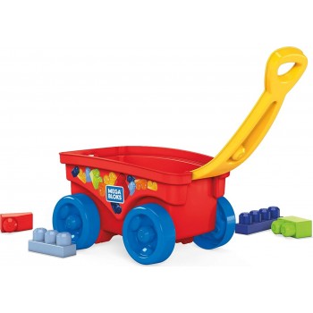 Mega Bloks - Μικρό Συρόμενο Βαγόνι Με Τουβλάκια Pull N Play Wagon GPY95 887961899474