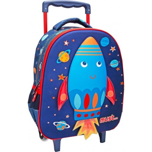 Diakakis imports Σχολική Τσάντα Τρόλεϊ Νηπίου Space Rocket 3D Eva 2 Θήκες 000584520 5205698545108