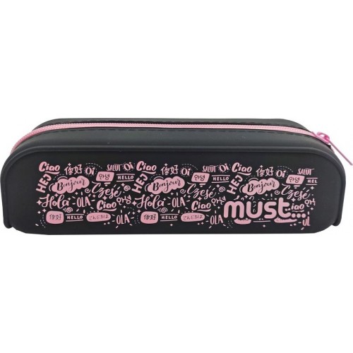 Diakakis imports Silicone Pencil Pouch 20X5x6  Focus Black 4Colors 000584746 5205698567155