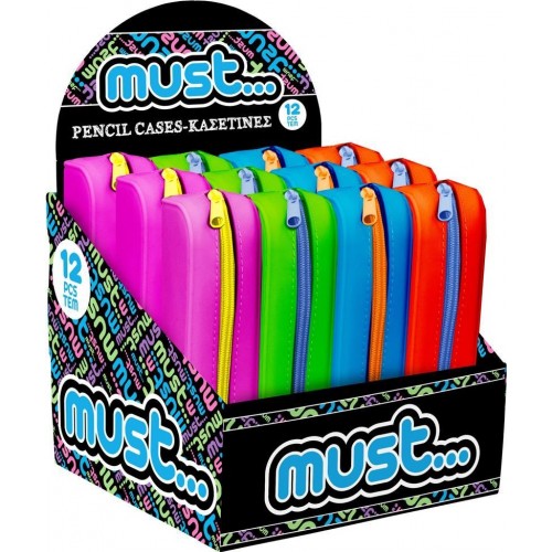 Diakakis imports Silicone Pencil Pouch 20X5x6  Focus 4Colors 000584750 5205698567315
