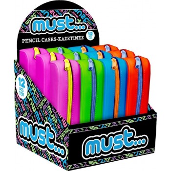 Diakakis imports Silicone Pencil Pouch 20X5x6  Focus 4Colors 000584750 5205698567315