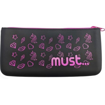 Diakakis imports Silicone Pencil Pouch 21X10cm  Focus Flat Black 4Colors 000584747 5205698567193