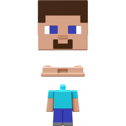 Mattel minecraft - mob head μινι φιγουρες Steve HDV64 / HDV66 194735032655
