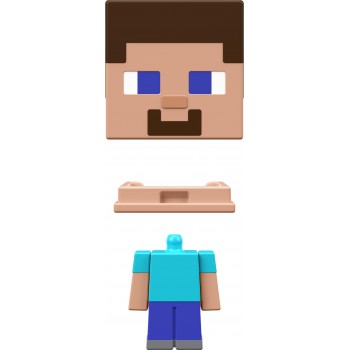 Mattel minecraft - mob head μινι φιγουρες Steve HDV64 / HDV66 194735032655